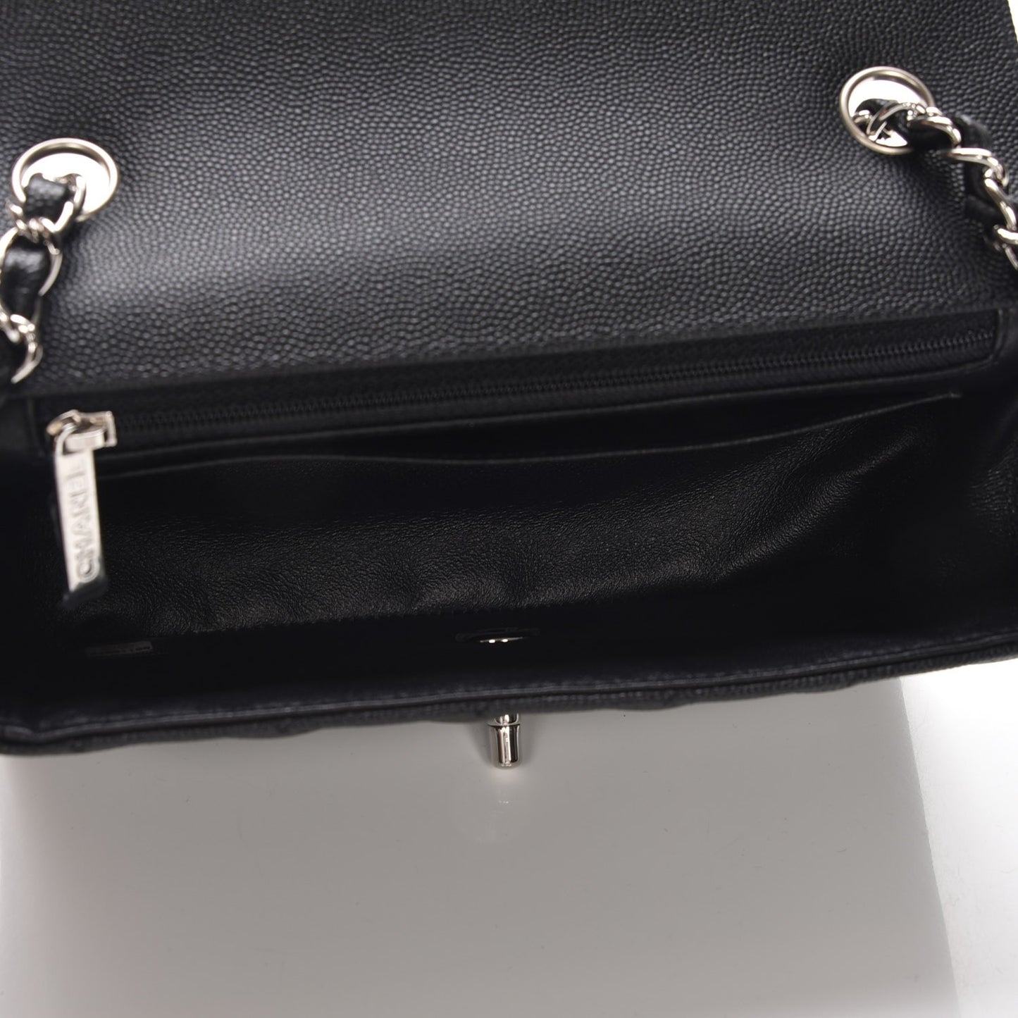 Caviar Quilted Mini Rectangular Flap Black