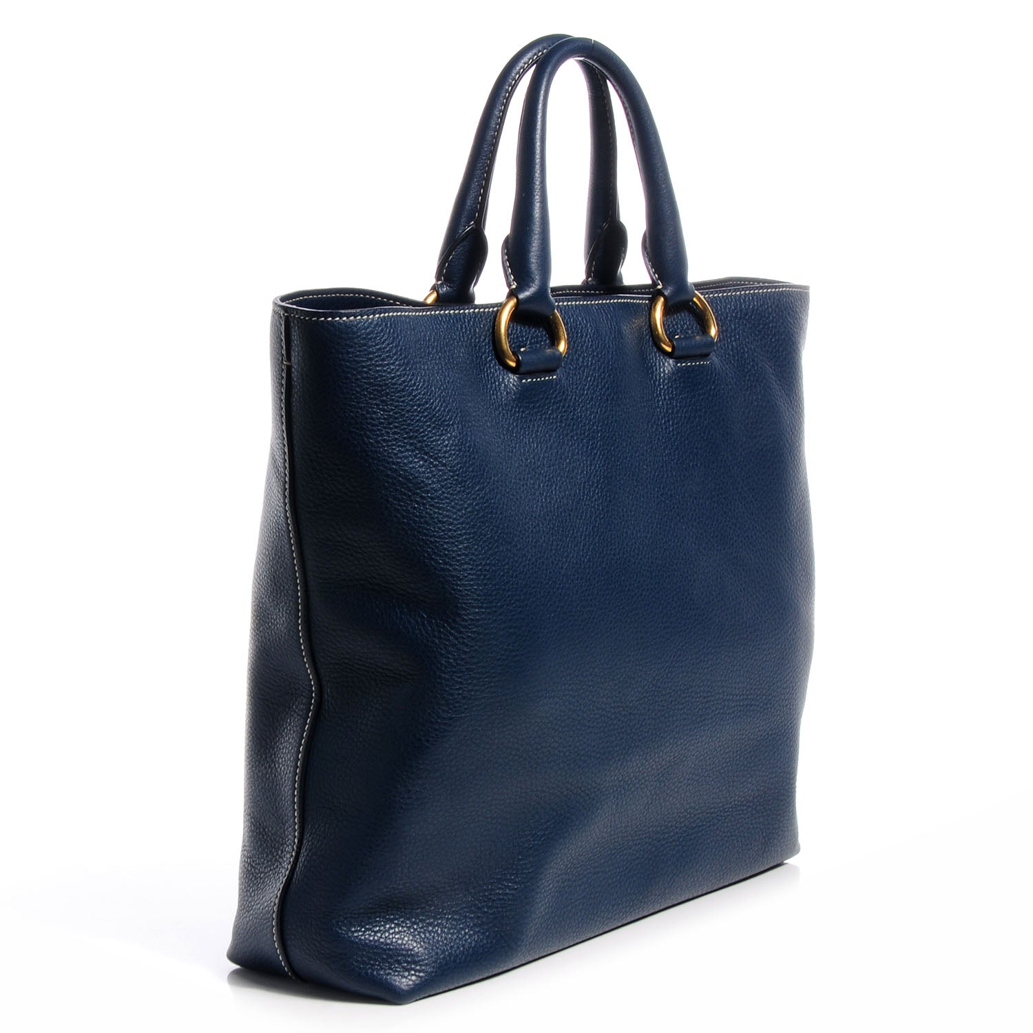 Prada Vitello Daino Shopping Tote Inchiostro 3 of 10