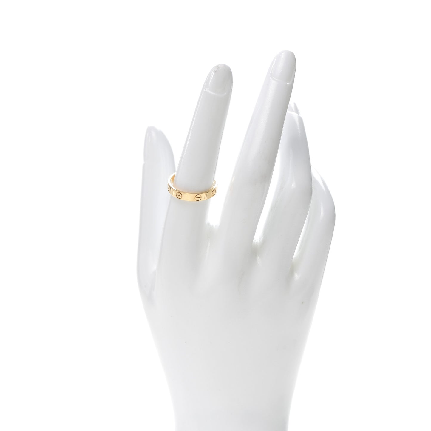 18K Yellow Gold 3.5mm LOVE Wedding Band Ring 56 7.5