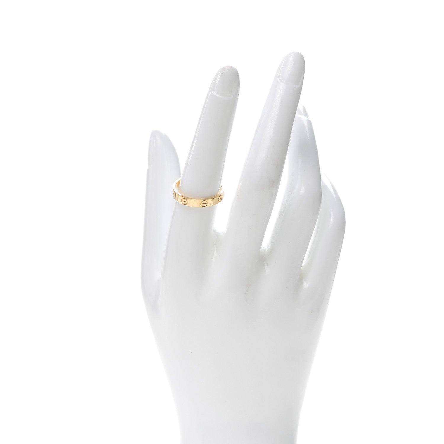 Cartier 18K Yellow Gold 3.5mm LOVE Wedding Band Ring 56 7.5 2 of 6