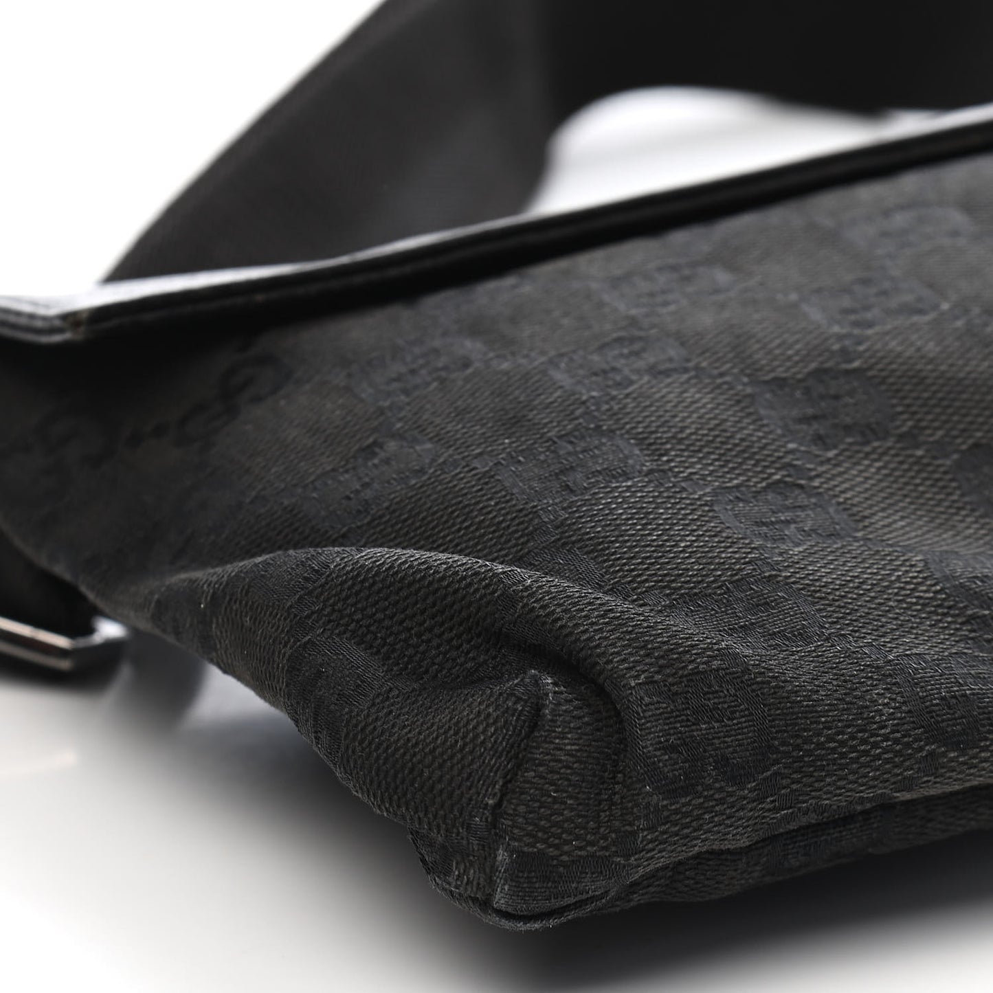 GG Monogram Double Pocket Belt Bag Black