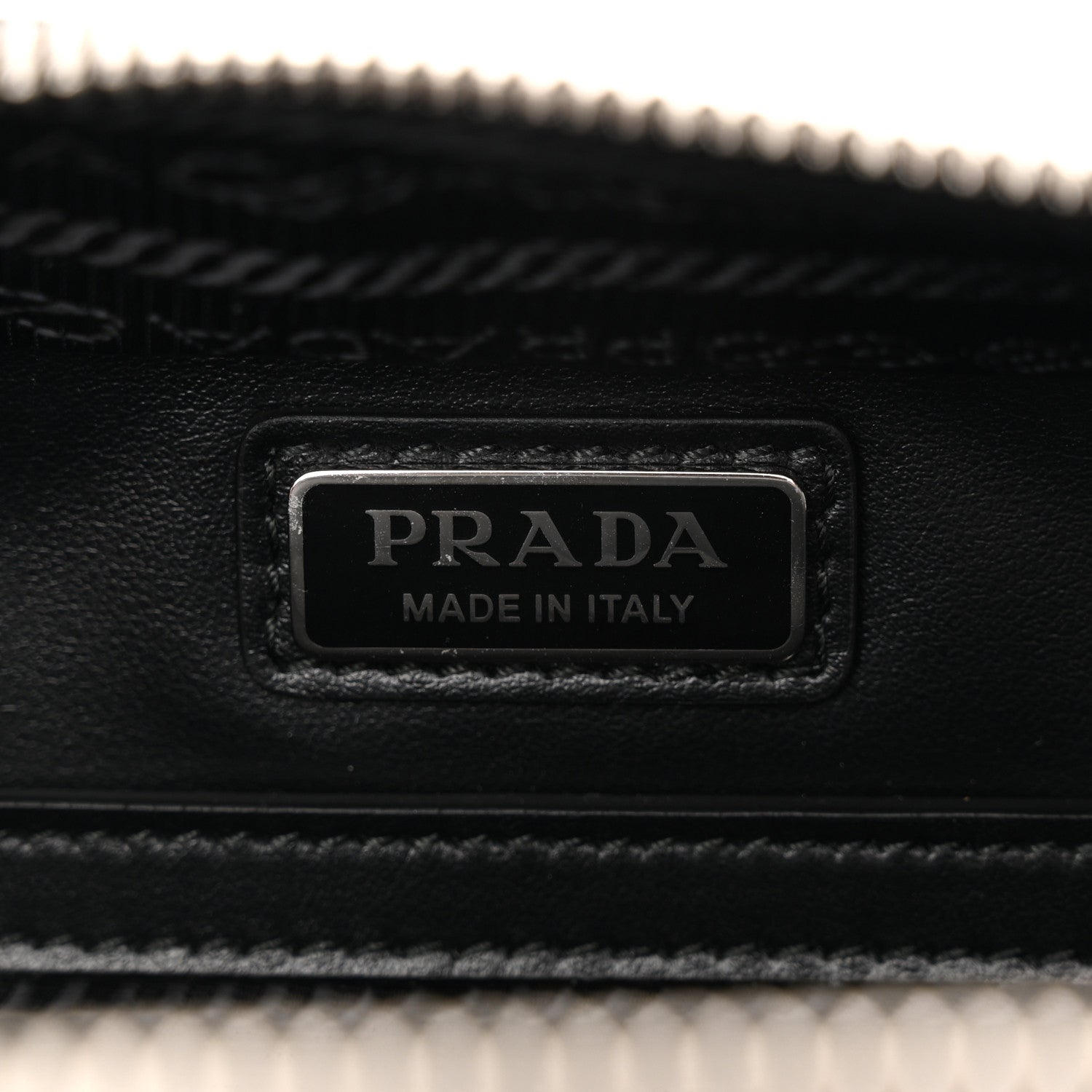 Prada Spazzolato Embossed Small Brique Crossbody Bag Argento 6 of 10