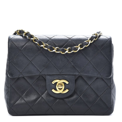 Chanel Lambskin Quilted Mini Square Flap Black 1 of 13