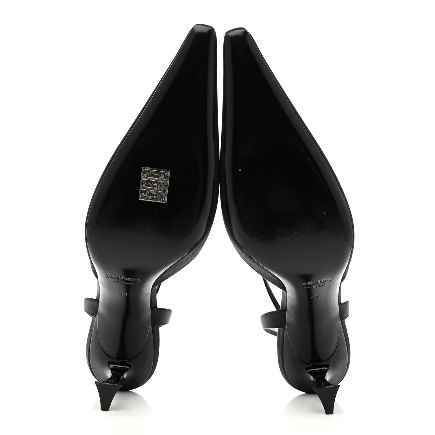 Satin Crepe Aimee 75 Slingback Pumps 41 Black