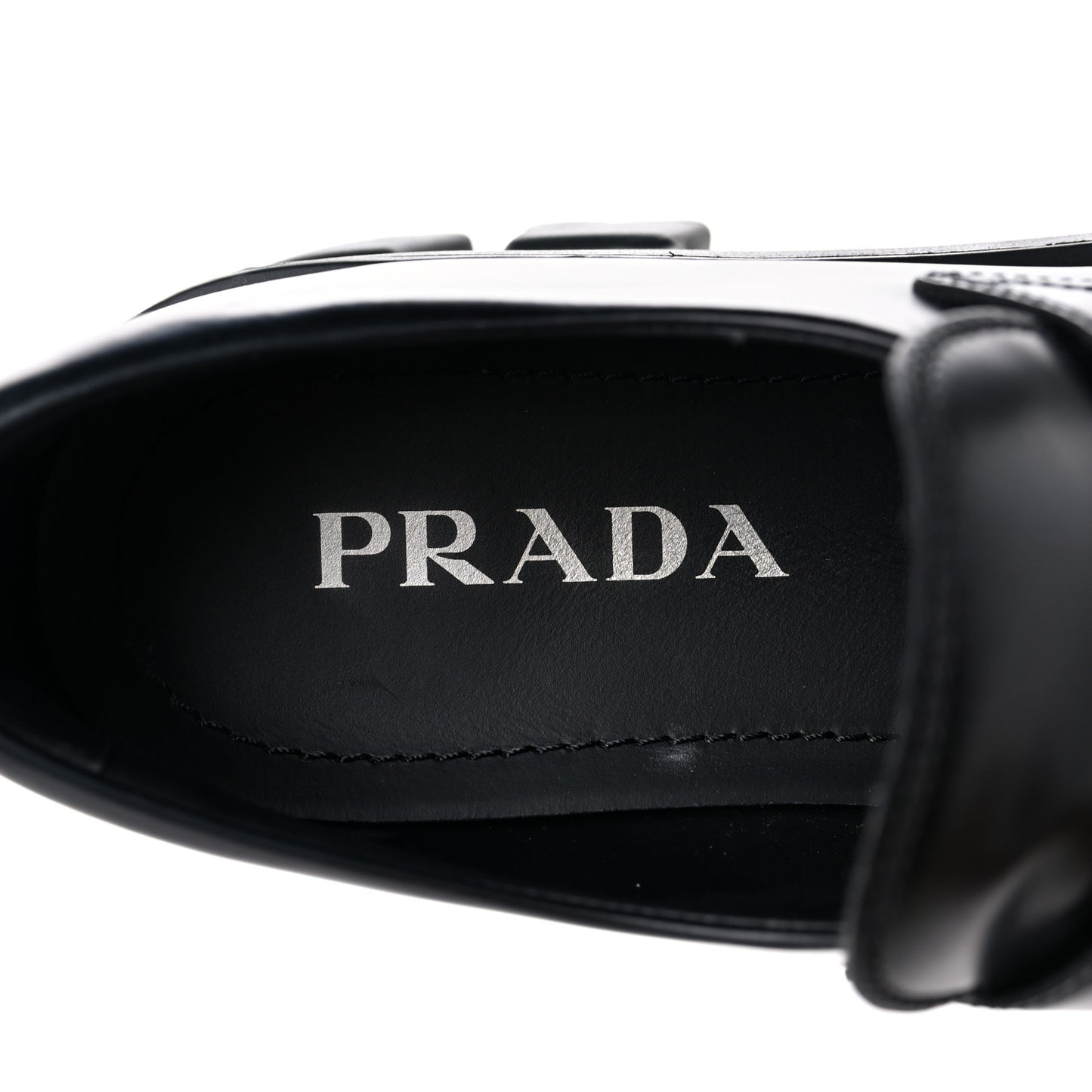 Spazzolato Rois Metal Triangle Logo Monolith 55mm Loafers 40 Black