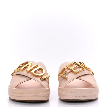 Fendi Vitello Womens Fendigraphy Slide Sandals 40 Light Rose 2 of 9