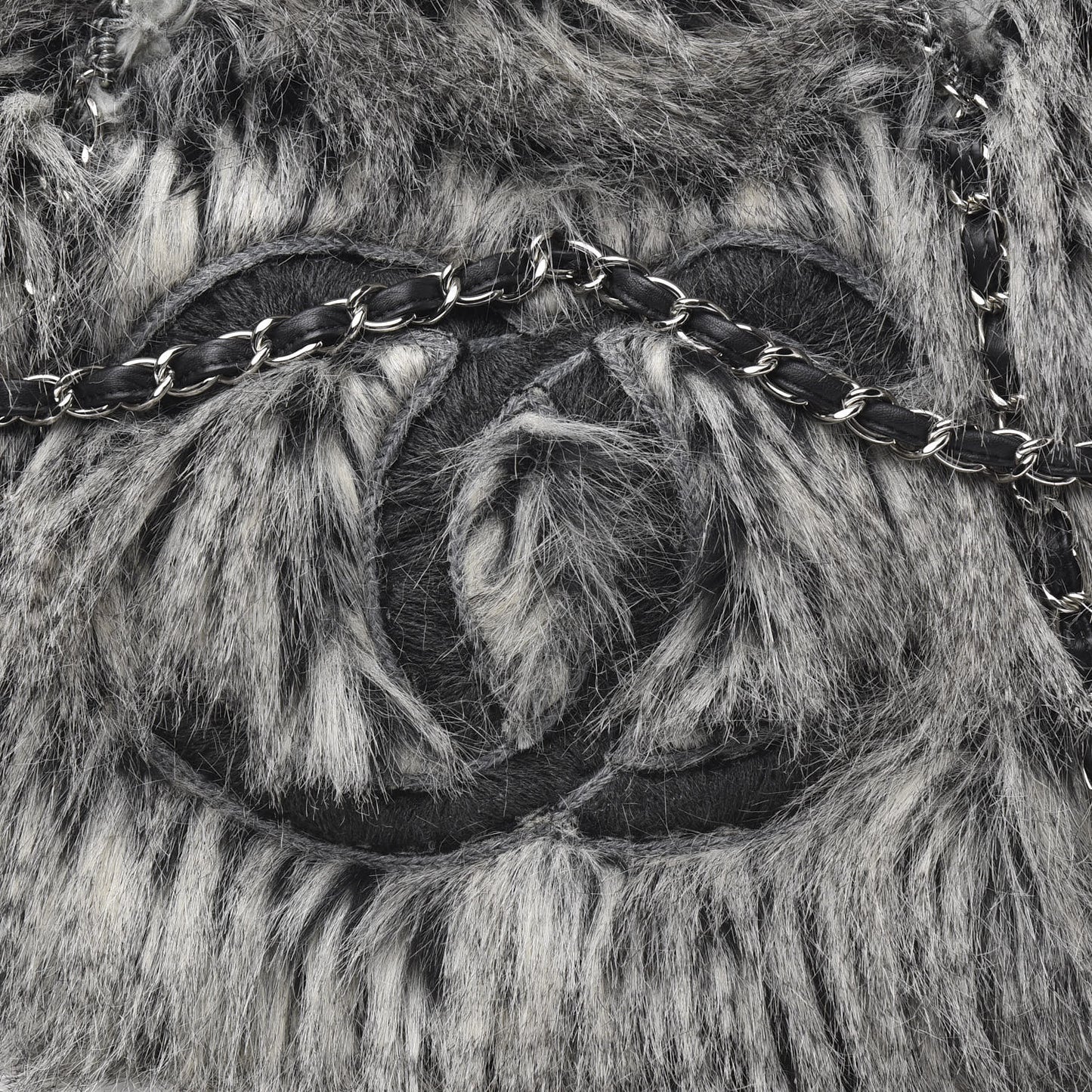Arctic Fantasy Fur Large Tote Grey