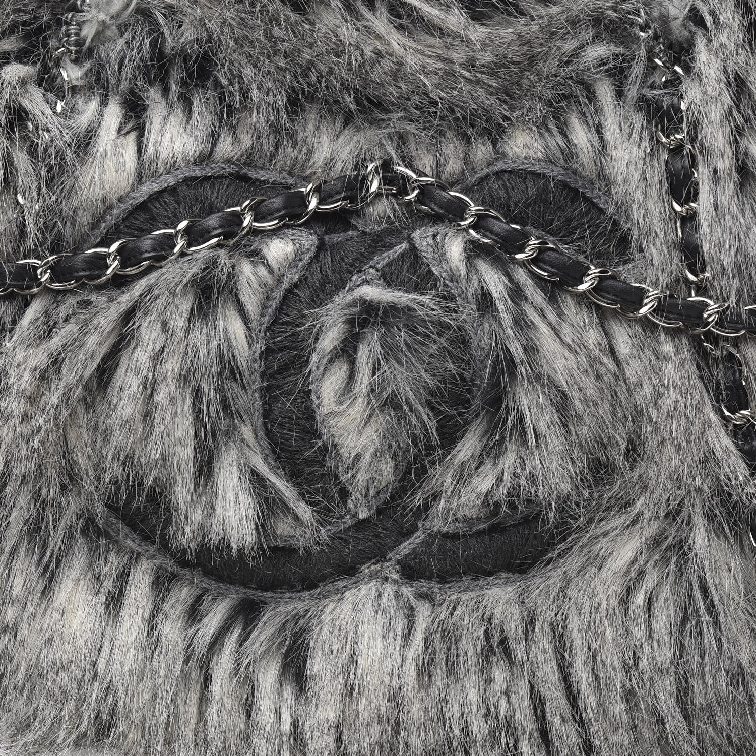 Chanel Arctic Fantasy Fur Large Tote Grey 9 of 9