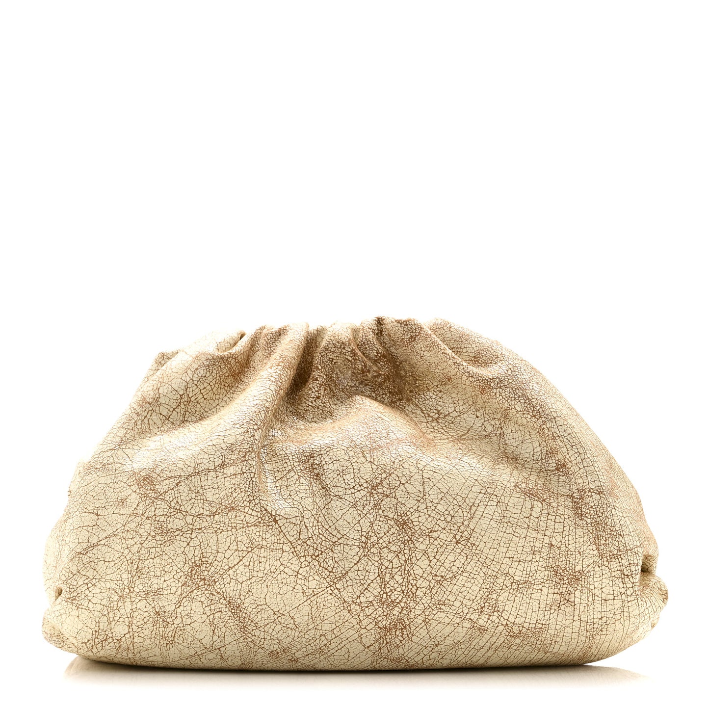 Crackled Calfskin The Pouch Oversized Clutch Zabaione