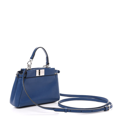 Fendi Shiny Nappa Micro Peekaboo Iconic Satchel Iris 3 of 12