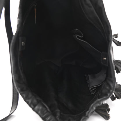 Valentino Garavani Lambskin Rockstud Fringe Bucket Black 5 of 11