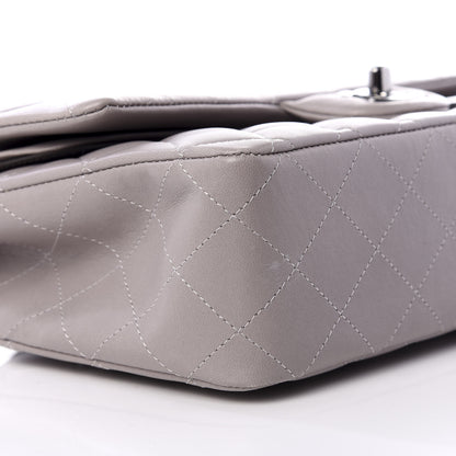 Chanel Lambskin Quilted Medium Double Flap Grey 6 of 9