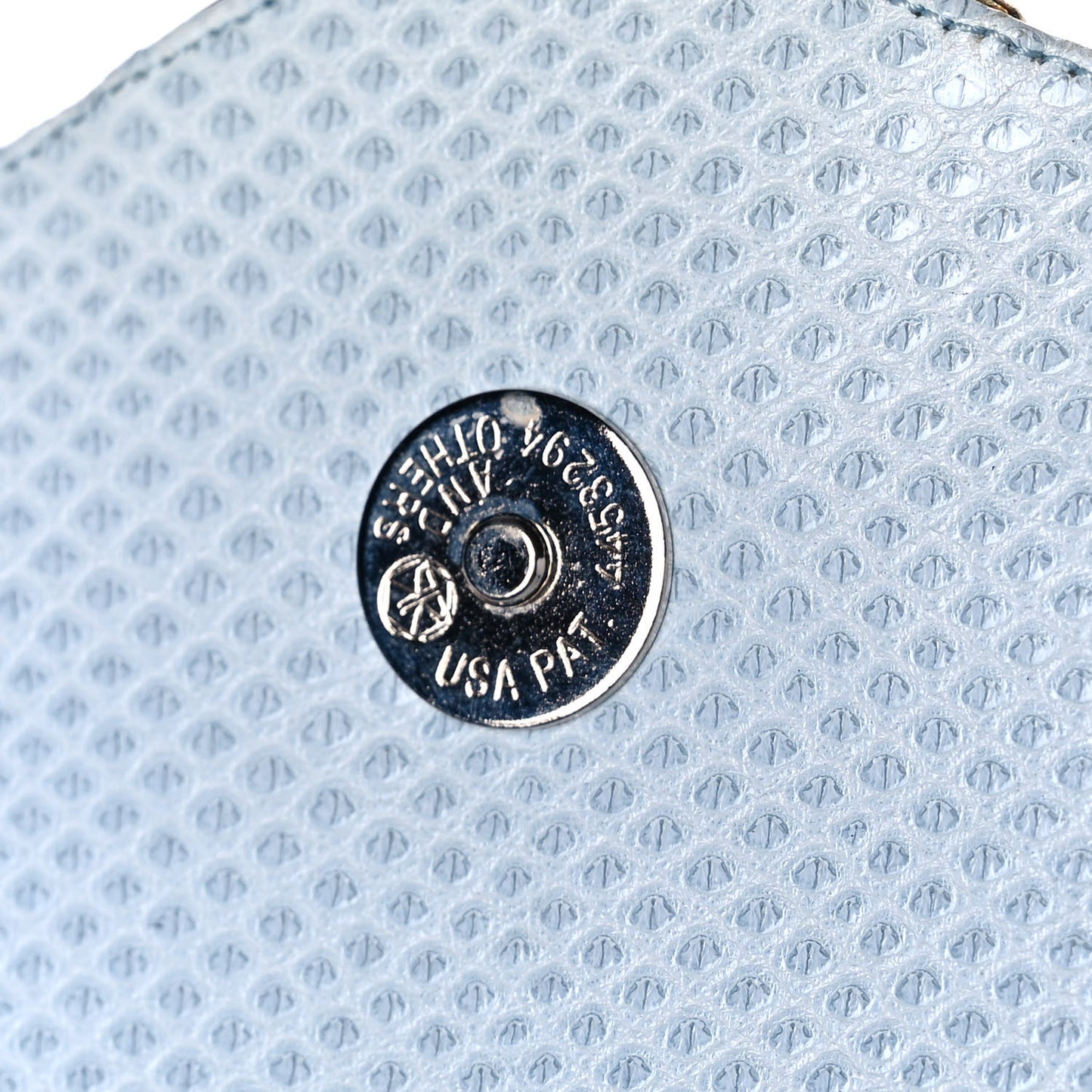 Crystal Lizard Embossed Evening Bag Light Blue