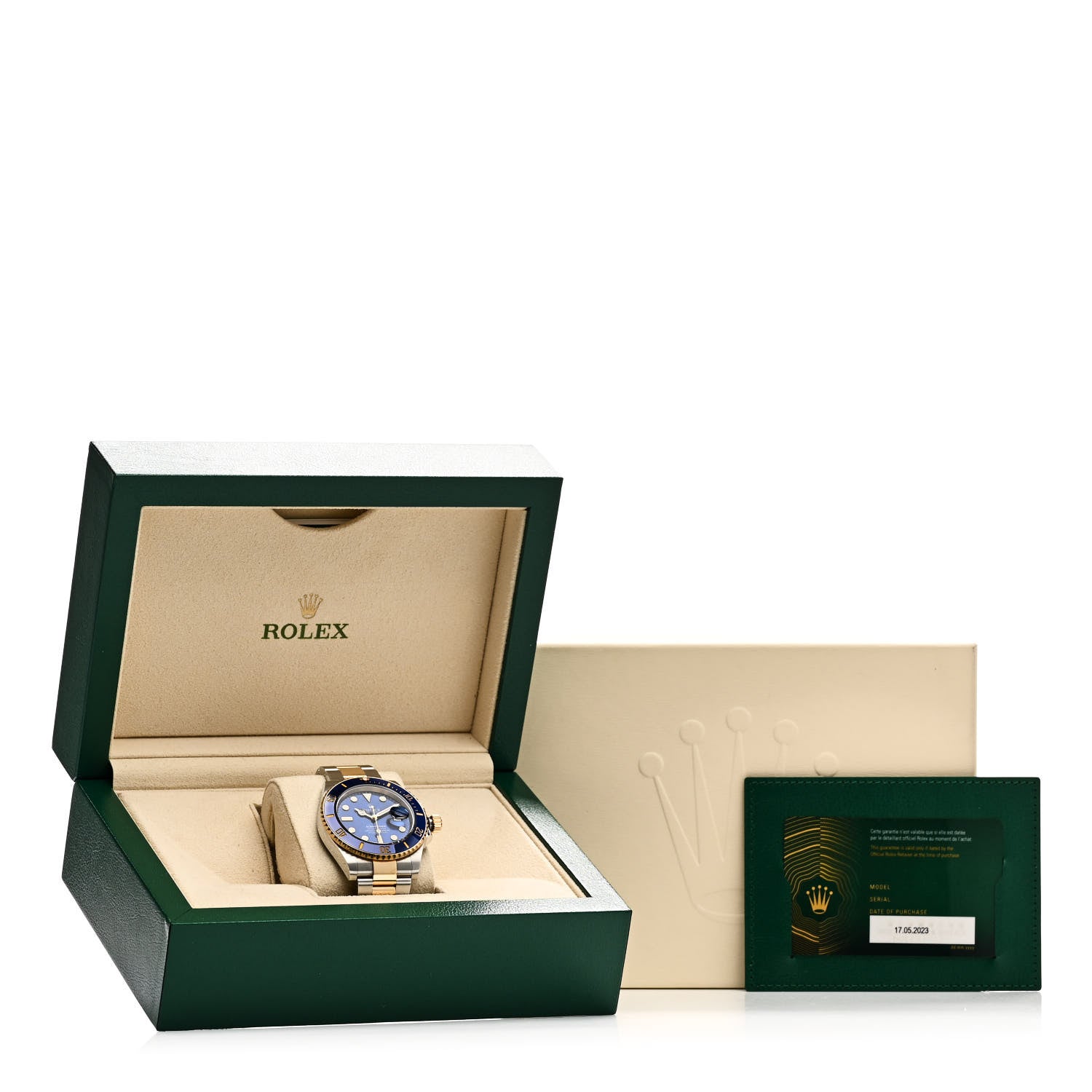 Rolex Stainless Steel 18K Yellow Gold 41mm Submariner Date Watch Royal Blue 126613LB 5 of 5