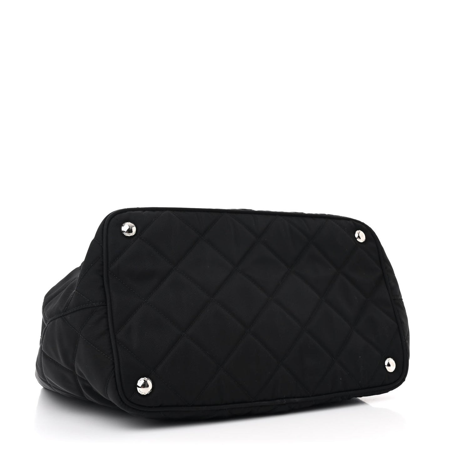 Nylon Tessuto Impuntu Quilted Tote Black