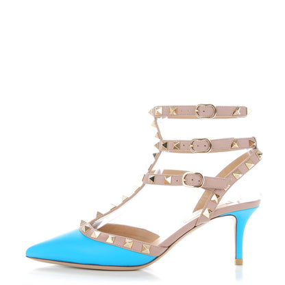 Valentino Garavani Nappa Rockstud Ankle Strap 65mm Pumps 35.5 Parrot Poudre 1 of 7