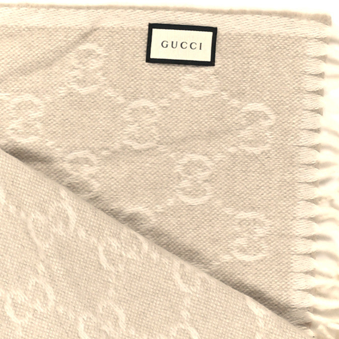 Gucci Wool Alpaca Monogram Web New Nikky Scarf  Sand Blue 3 of 4