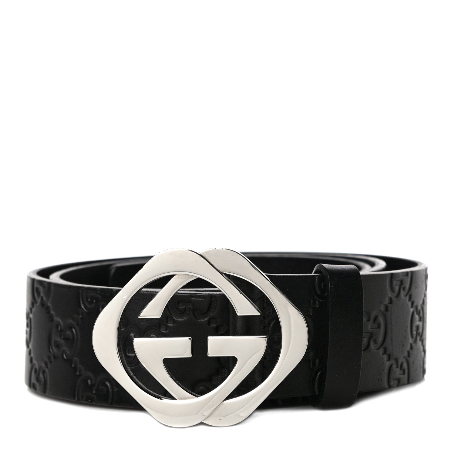 Gucci Guccissima Square G Belt 90 36 Black 1 of 10
