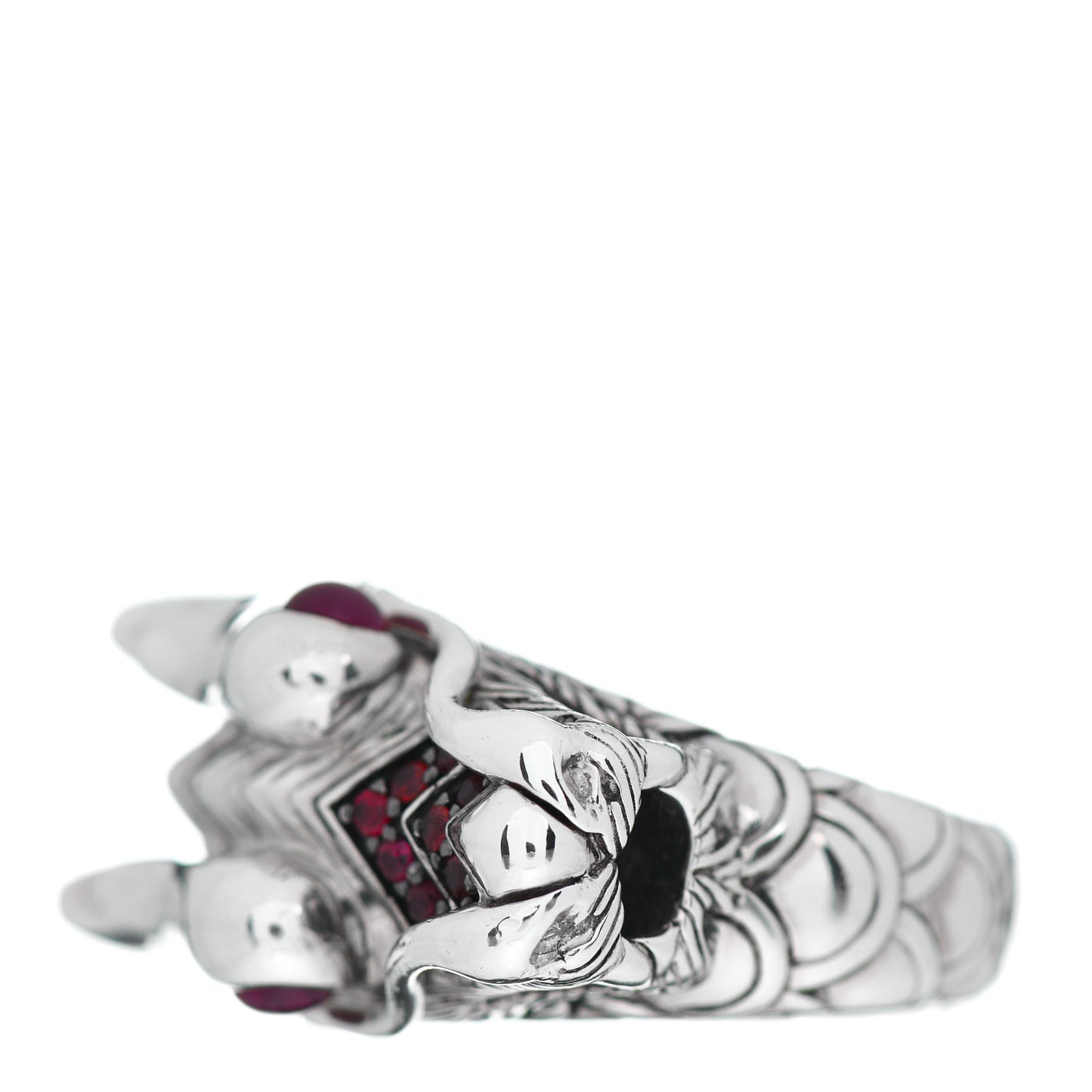 Sterling Silver Ruby Naga Dragon Ring 52 6