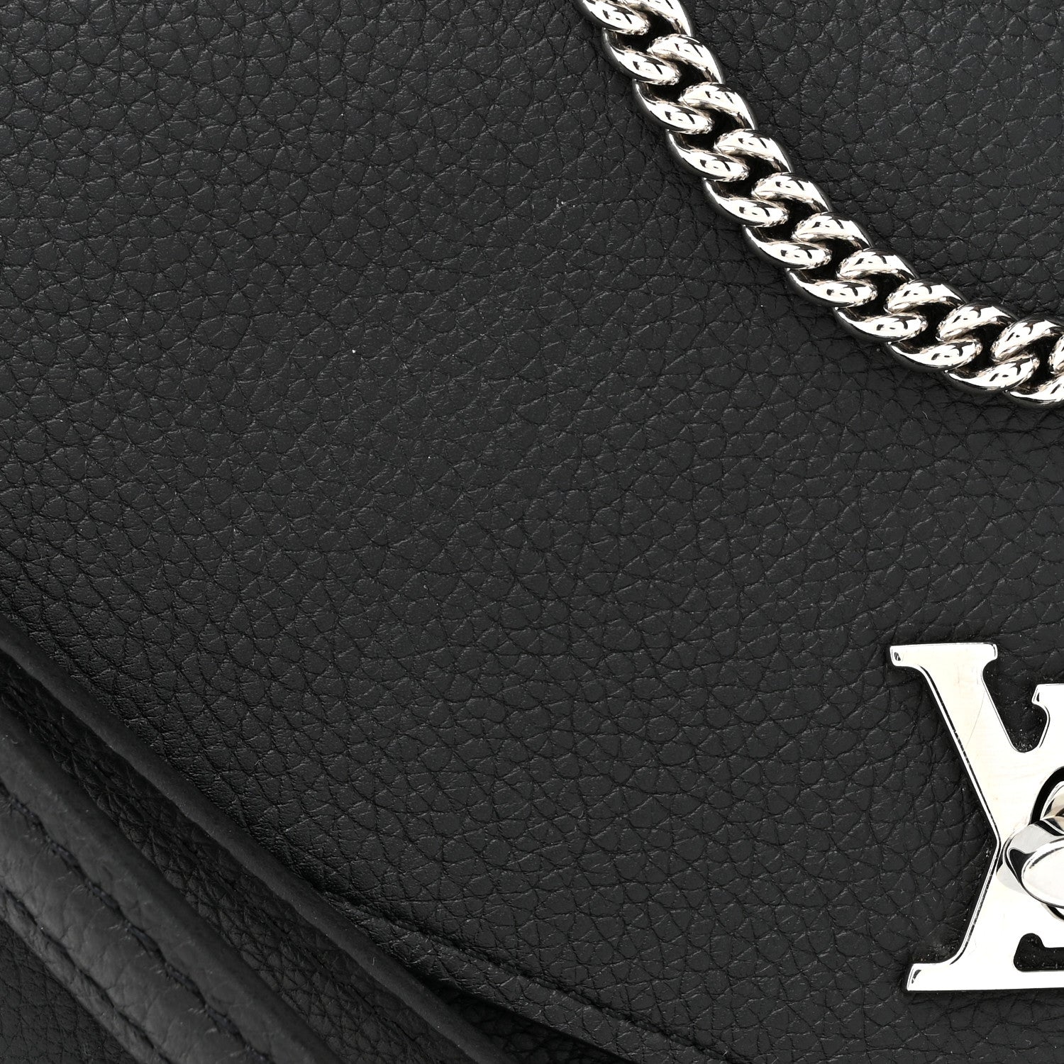 Louis Vuitton Soft Calfskin My Lockme Chain Pochette Black 7 of 9