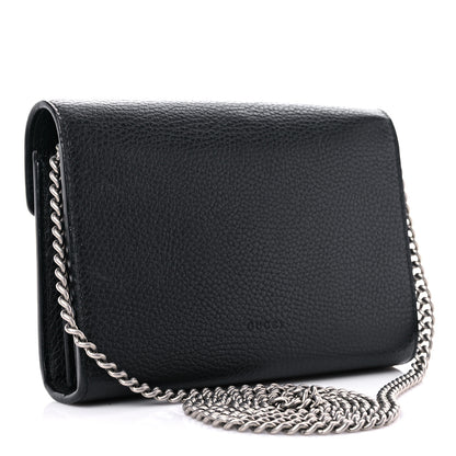 Gucci Calfskin Mini Dionysus Chain Wallet Black 2 of 11