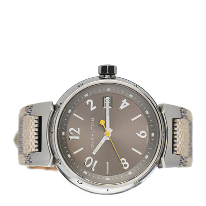 Louis Vuitton Stainless Steel Damier Azur 31mm Tambour Quartz Watch 2 of 5