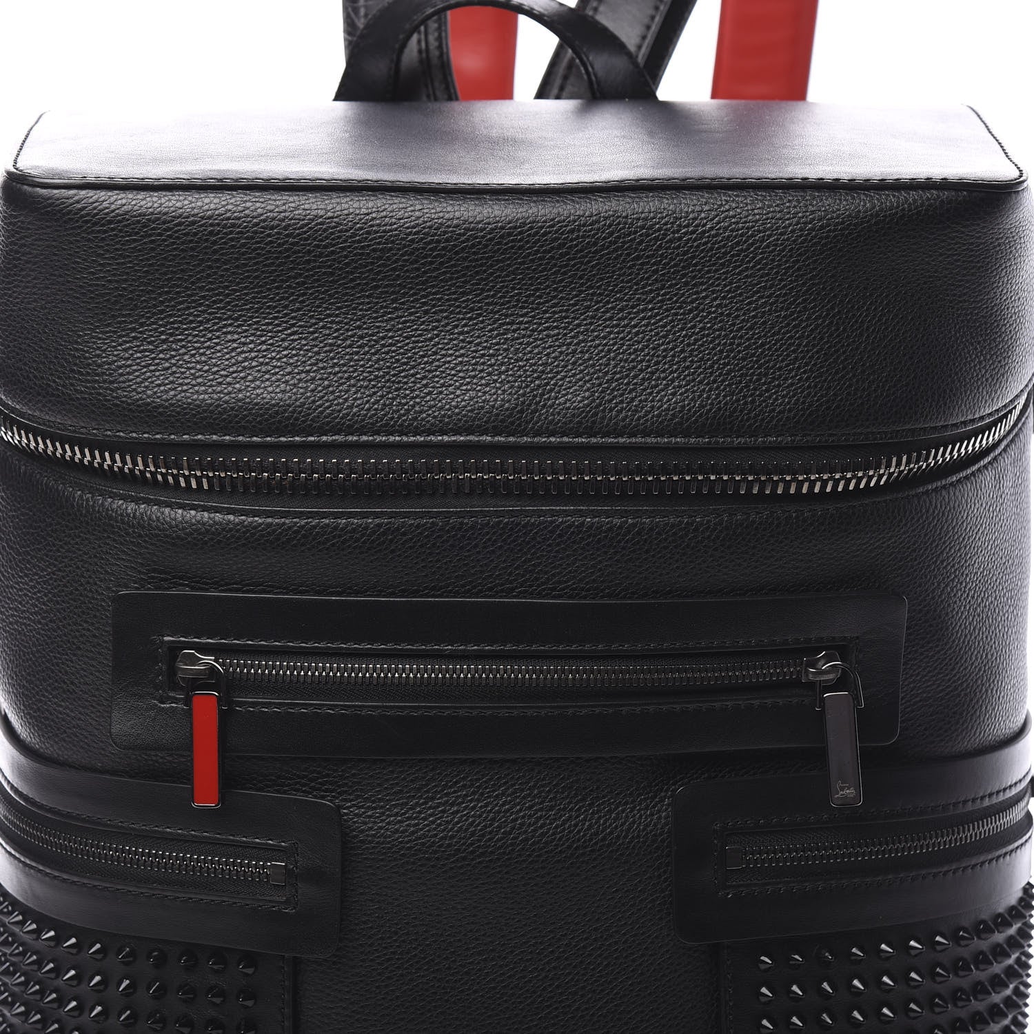 Christian Louboutin Calfskin Spiked Apoloubi Backpack Black 7 of 10