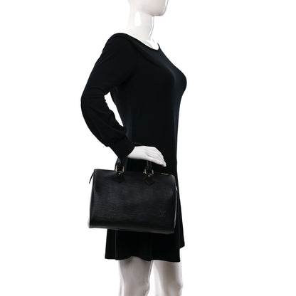 Louis Vuitton Epi Speedy 25 Black 2 of 11