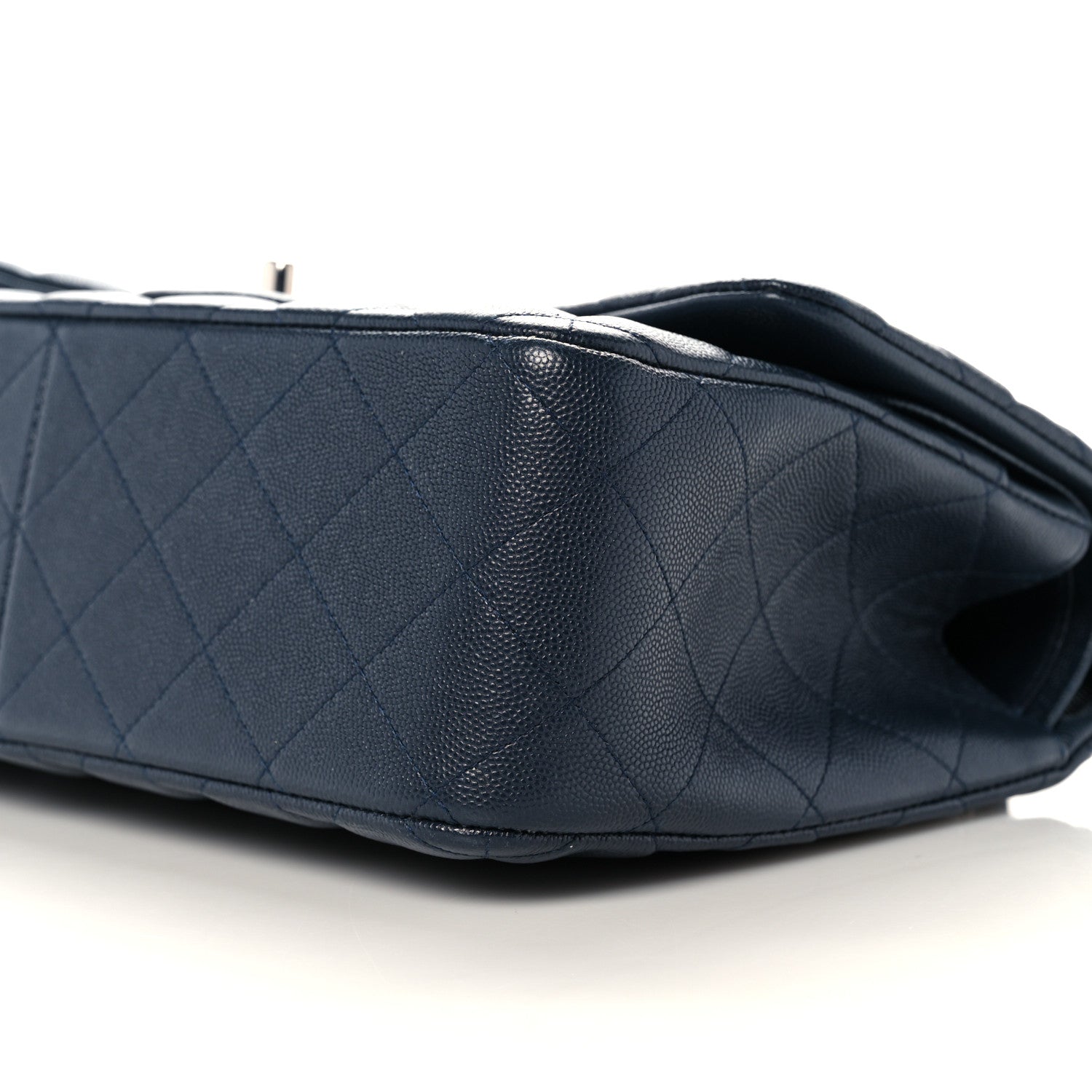 Chanel Caviar Quilted Jumbo Double Flap Navy Blue 9 of 9