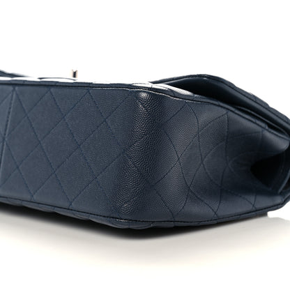 Chanel Caviar Quilted Jumbo Double Flap Navy Blue 9 of 9
