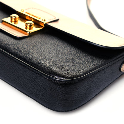 Miu Miu Goatskin Madras Shoulder Bag Black Cammeo 9 of 11