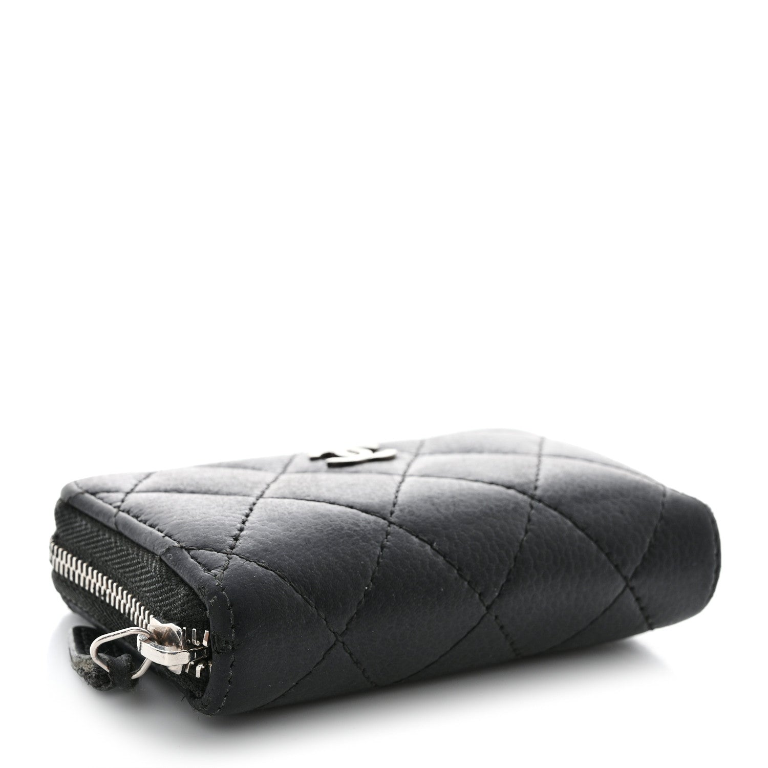 Chanel Caviar Quilted Zip Coin Purse Black 4 of 16