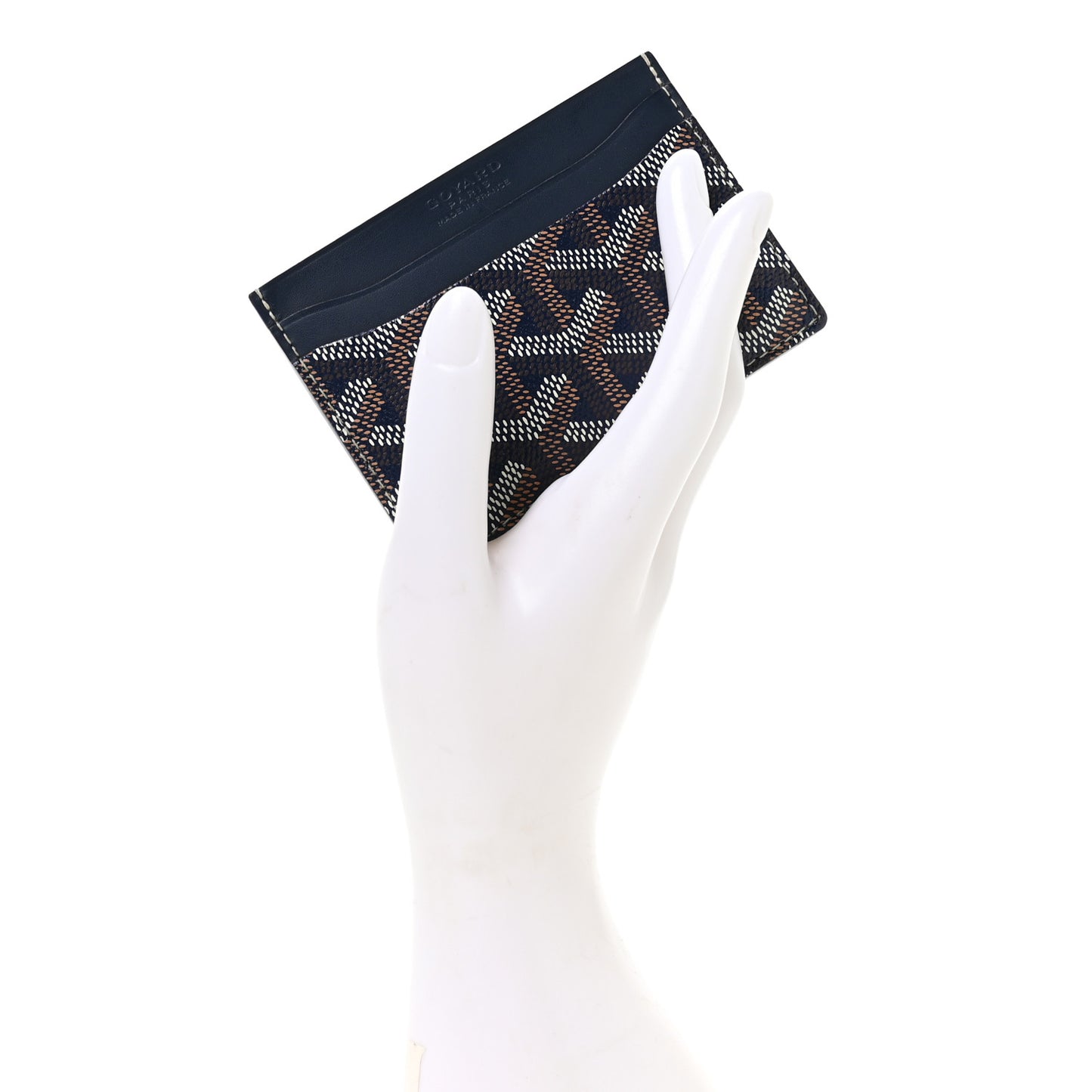 Goyardine Saint Sulpice Card Holder Navy