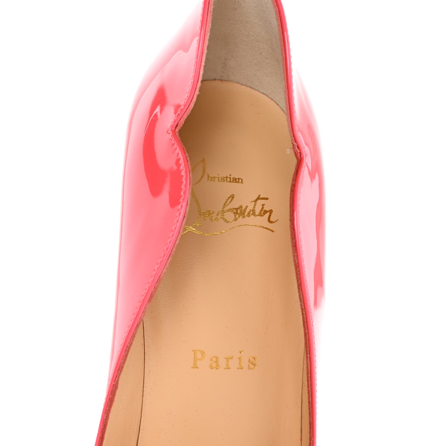 Christian Louboutin Metallic Patent Fluo Hot Chick 100 Pumps 37.5 Florida 7 of 12