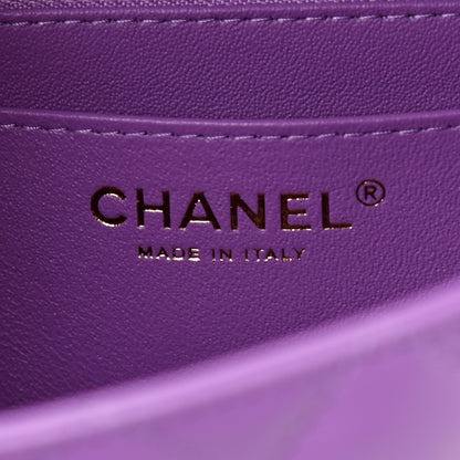 Chanel Lambskin Quilted Mini Rectangular Flap Purple 6 of 11
