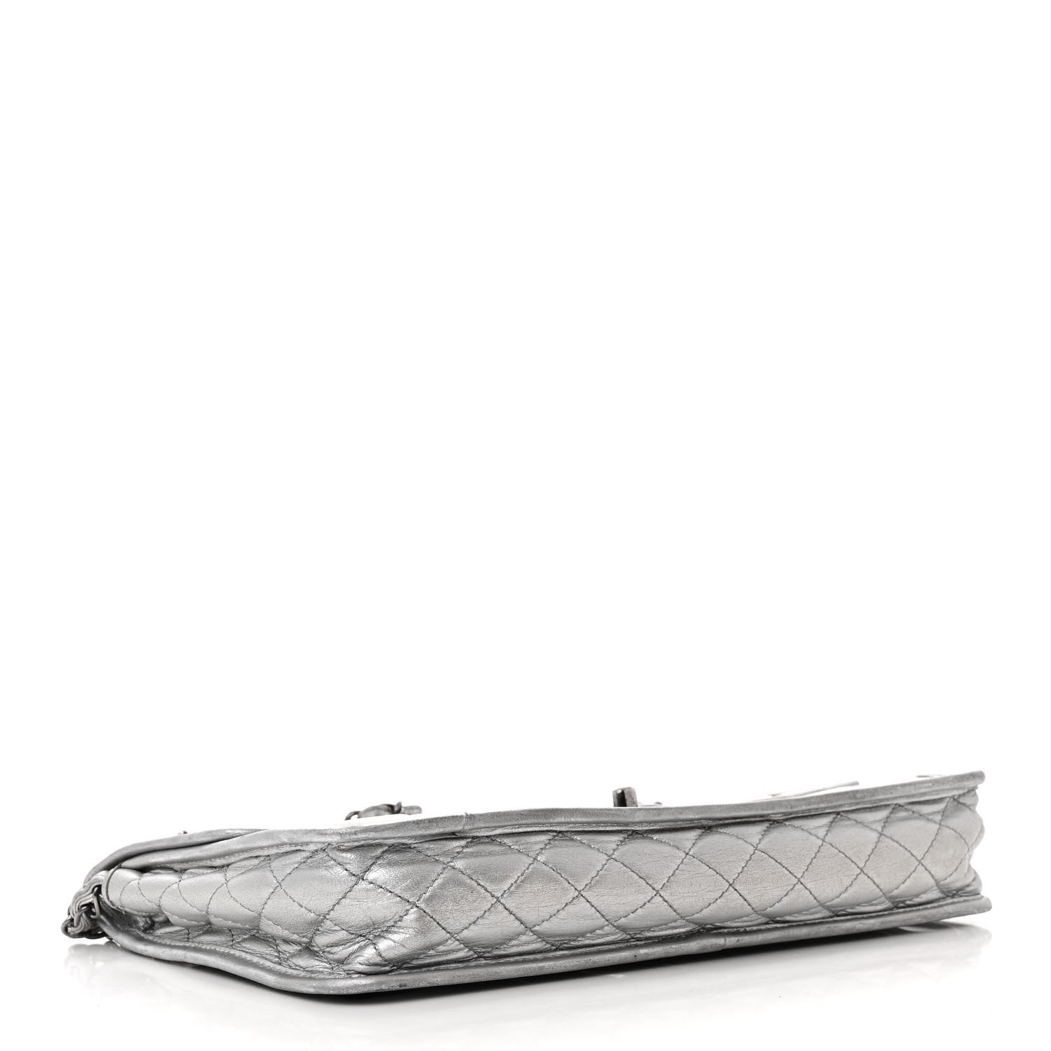 Chanel Vinyl Large Ice Cube Flap Silver 7 of 35