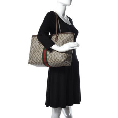 Gucci GG Supreme Monogram Medium Ophidia Shopping Tote Brown 2 of 10