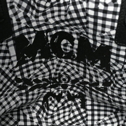 MCM Visetos Medium Liz Reversible Shopper Tote Black 9 of 12