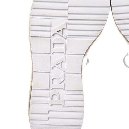 Prada Metallic Calfskin Platform Oxfords 36.5 Argento 8 of 11