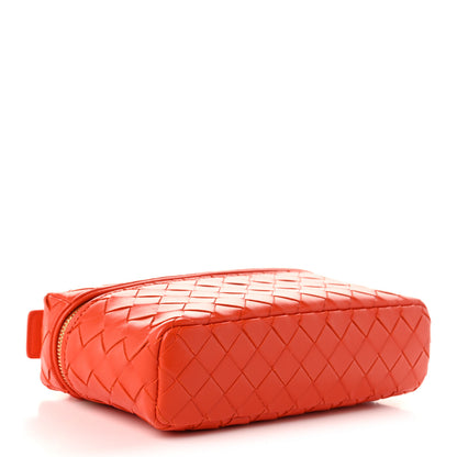 Bottega Veneta Calfskin Intrecciato Bang Bang Vanity Case Orange 3 of 9