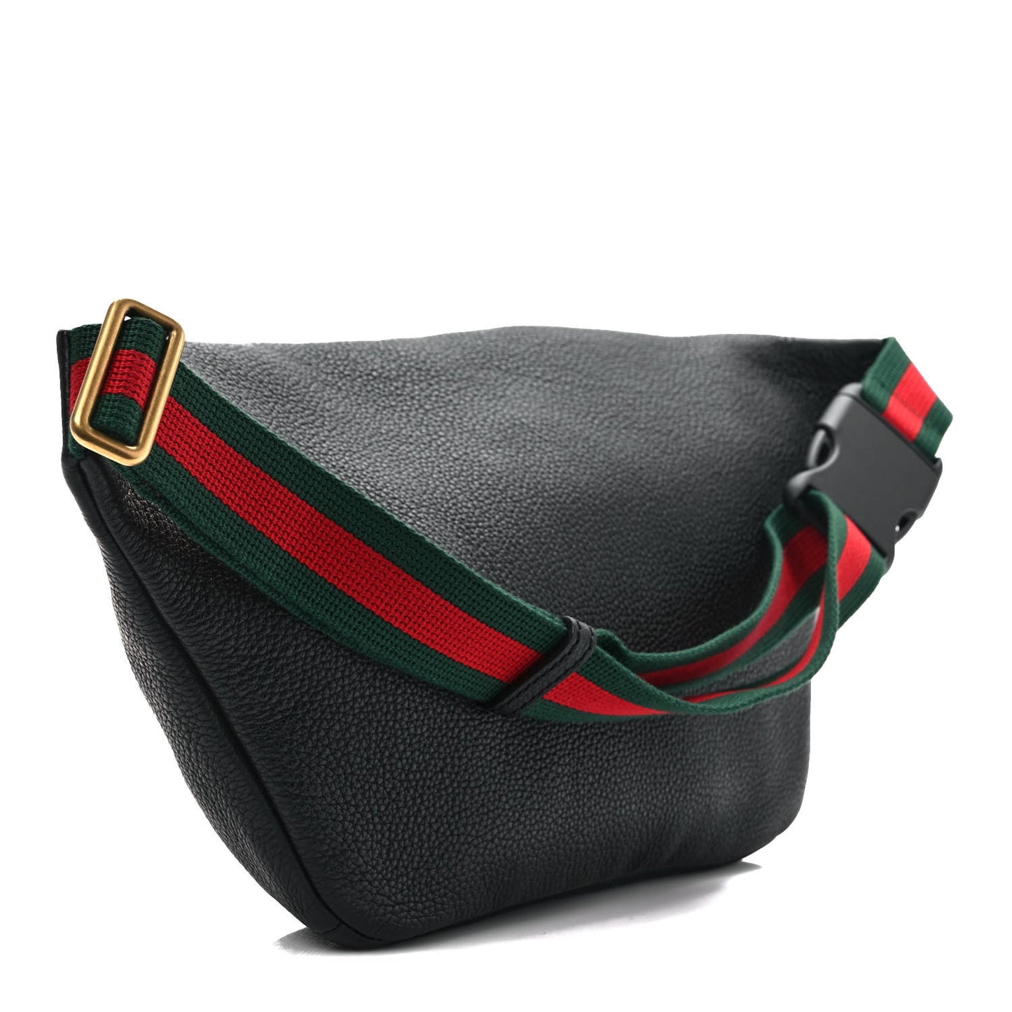 Grained Calfskin Logo Belt Bag Black