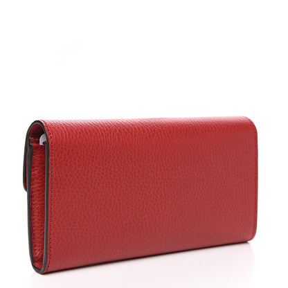 Gucci Dollar Calfskin Interlocking G Continental Wallet Red 2 of 6