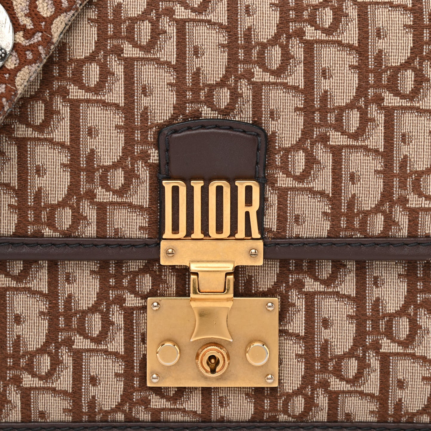 Oblique DiorAddict Flap Bag Brown