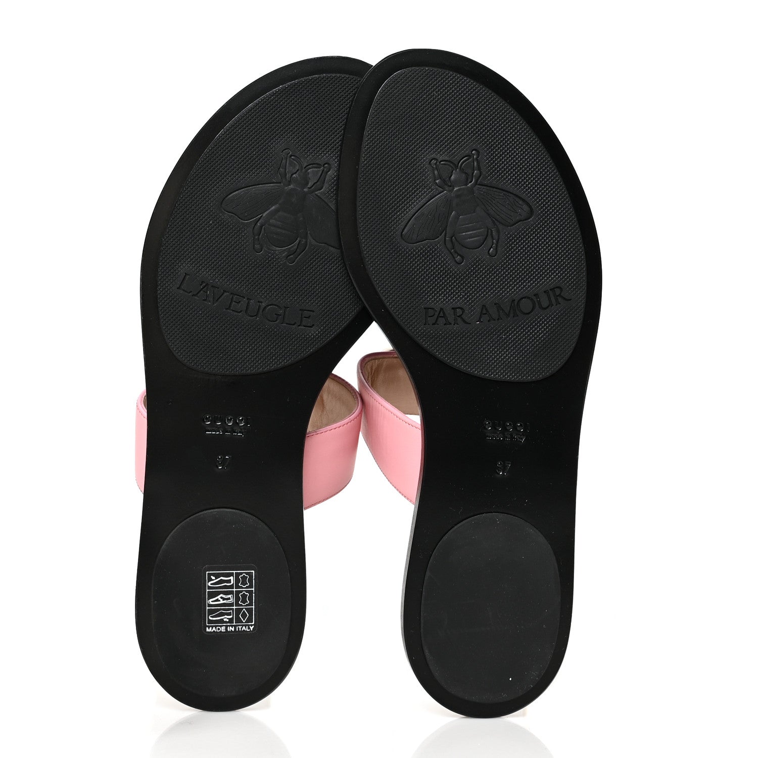 Gucci Calfskin GG Marmont Thong Sandals 37 Wild Rose 5 of 7