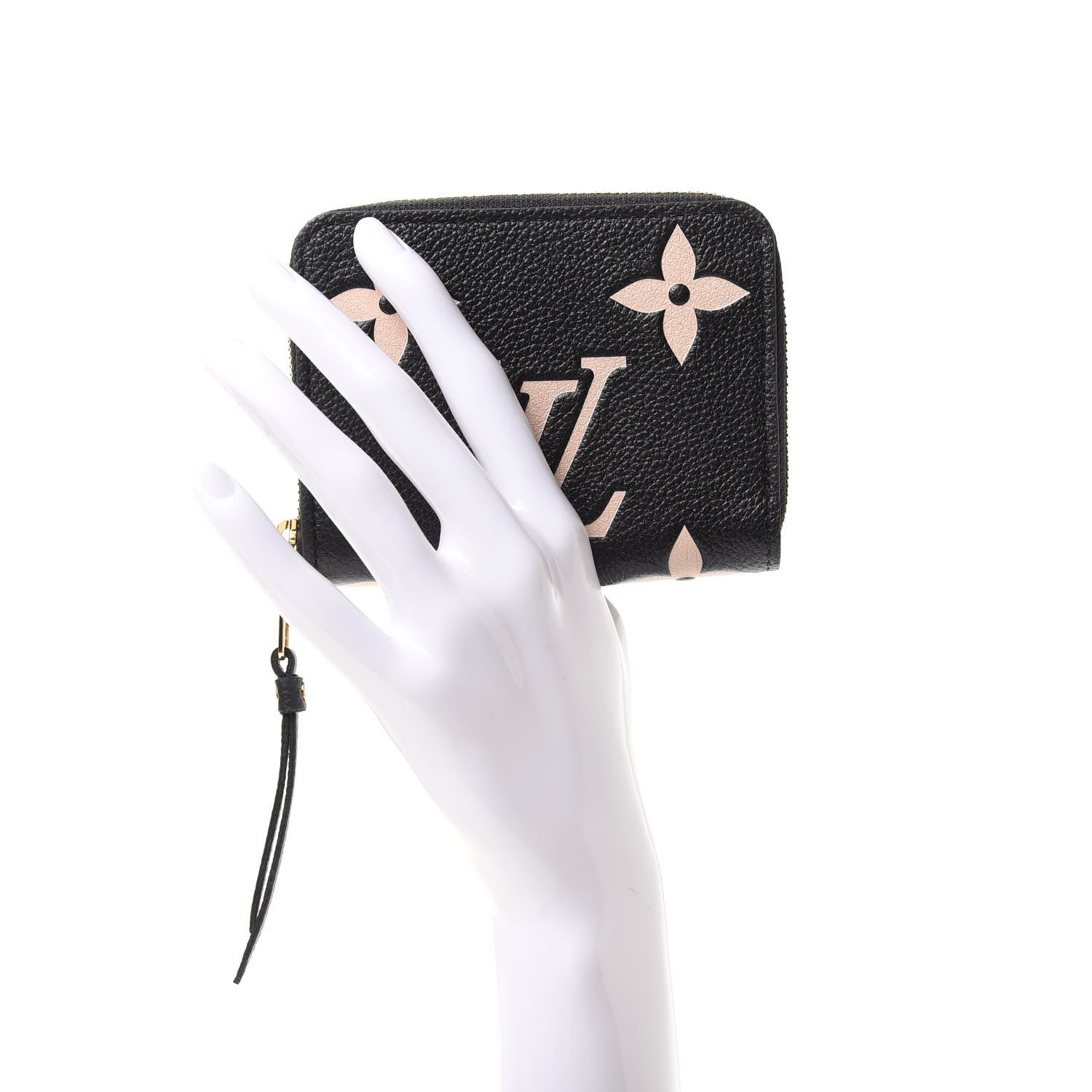 Louis Vuitton Empreinte Monogram Giant Zippy Coin Purse Black Beige 2 of 7