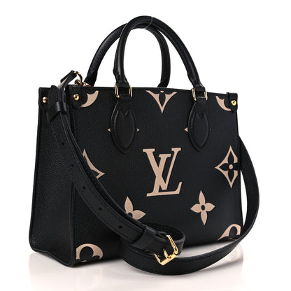 Louis Vuitton Empreinte Monogram Giant Onthego PM Black Beige 3 of 9