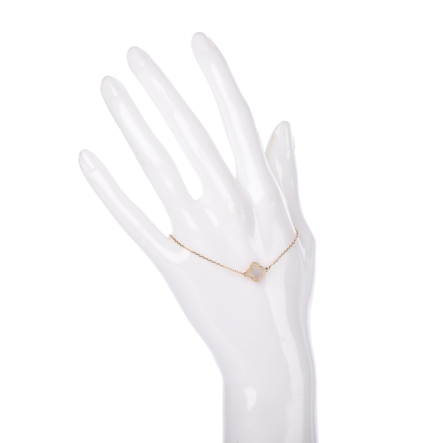 18K Yellow Gold Mother of Pearl Sweet Alhambra Bracelet
