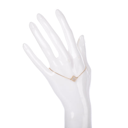 Van Cleef & Arpels 18K Yellow Gold Mother of Pearl Sweet Alhambra Bracelet 2 of 6