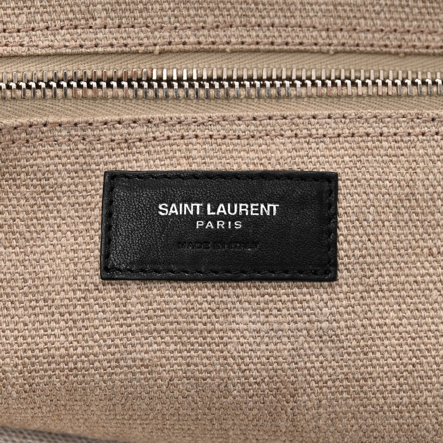 Linen Calfskin Rive Gauche Tote Optic White