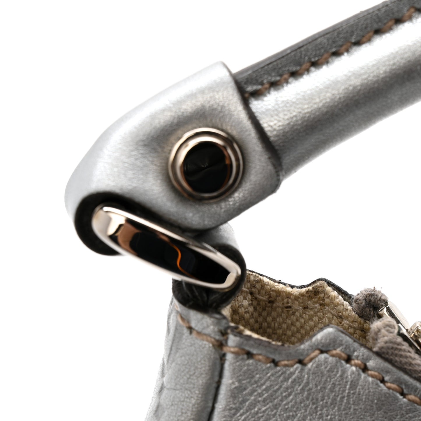 Guccissima Large D Hobo Silver